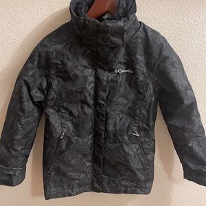 Columbia insulated ski jacket & sherpa fleece zip jacket girls size medium